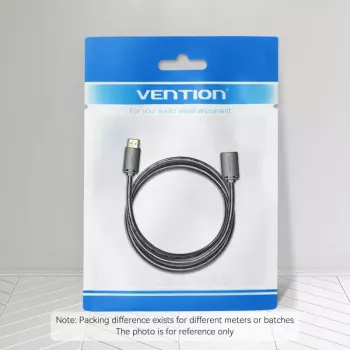 HDMI-Kabel Vention AHCBF 1 m, HDMI-A Stecker auf HDMI-A Buchse, 18 Gbit/s, 4K, schwarz