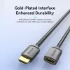 HDMI-Kabel Vention HDMI-A Stecker auf HDMI-A Buchse 2 m, HDMI 2.0 18 Gbit/s, 4K, vergoldete Kontakte, schwarz
