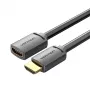 HDMI-Kabel Vention HDMI-A Stecker auf HDMI-A Buchse 2 m, HDMI 2.0 18 Gbit/s, 4K, vergoldete Kontakte, schwarz