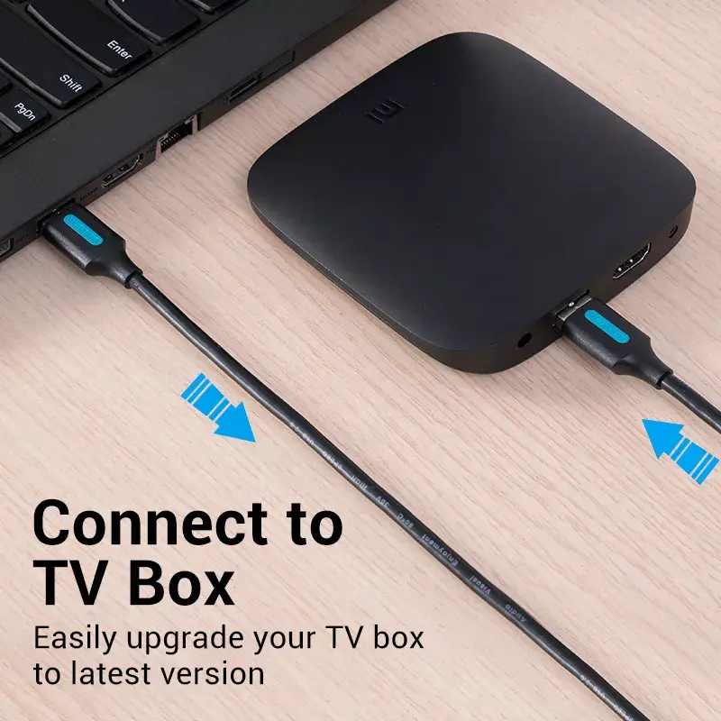 USB 2.0 A–A Kabel Vention 2 m, Schwarz PVC, USB A auf USB A, 0,48 Gbit/s
