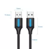 USB 2.0 A–A Kabel Vention 2 m, Schwarz PVC, USB A auf USB A, 0,48 Gbit/s