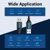 USB 2.0 A–A Kabel Vention 2 m, Schwarz PVC, USB A auf USB A, 0,48 Gbit/s