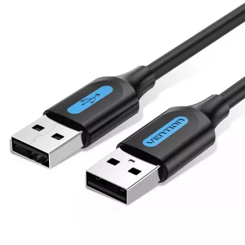 USB 2.0 A–A Kabel Vention 2 m, Schwarz PVC, USB A auf USB A, 0,48 Gbit/s