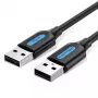 USB 2.0 A–A Kabel Vention 2 m, Schwarz PVC, USB A auf USB A, 0,48 Gbit/s