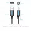 USB 2.0 A Stecker auf B Stecker Kabel Vention COQBJ, 0,5 m, Schwarz, PVC-Mantel, 2 A, 0,48 Gbit/s