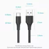 Vention USB 2.0 A-Stecker auf C-Stecker 3A Kabel 0,25 m Schwarz
