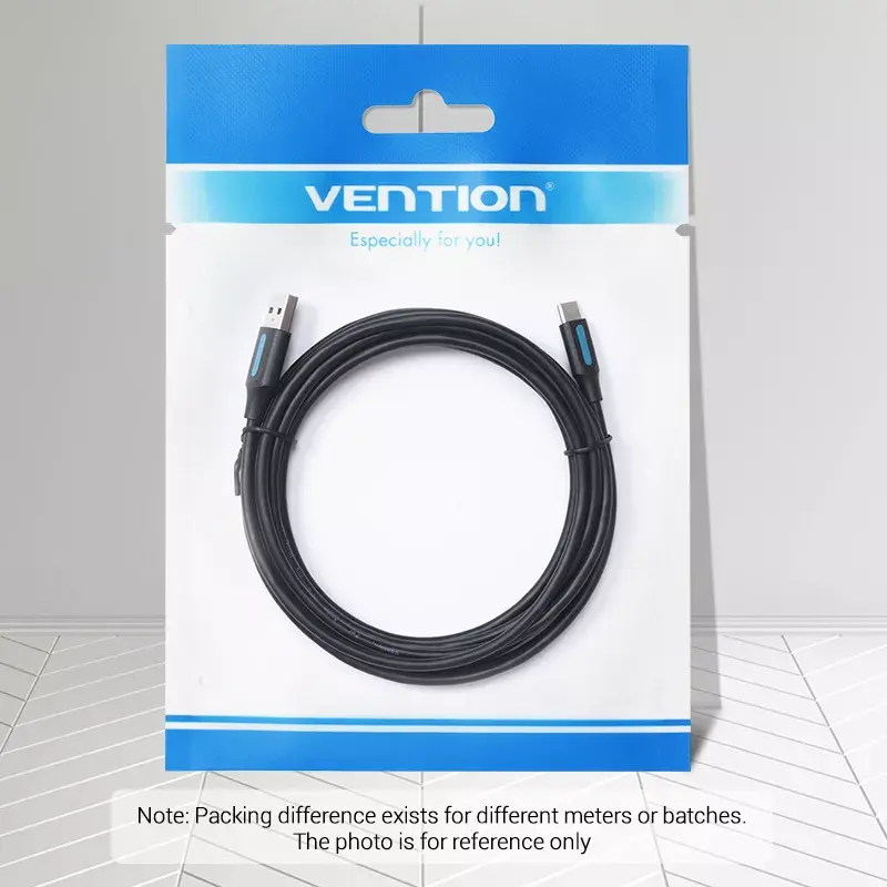 Vention USB 2.0 A Stecker auf C Stecker 3A Kabel 0,5 m Schwarz