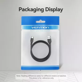 Vention USB 2.0 A Male to C Male 3A Kabel 0.5M Schwarz