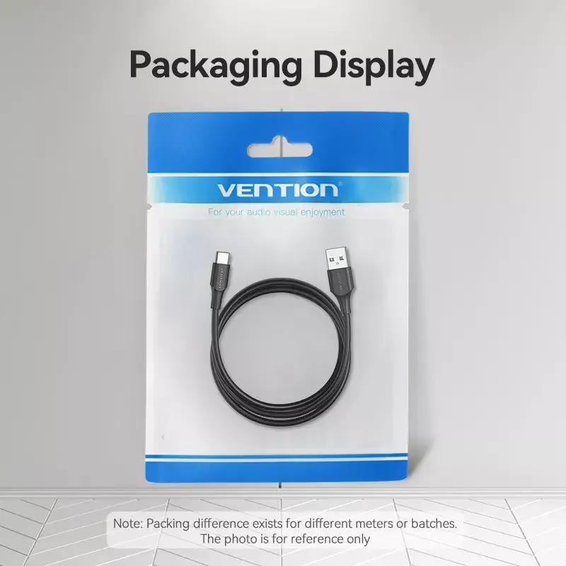 Vention USB 2.0 A Male to C Male 3A Kabel 0.5M Schwarz