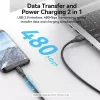 Vention USB 2.0 A Stecker auf Micro-B Stecker 2A Kabel 2M Schwarz