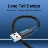 USB-A-auf-USB-A-Kabel Vention CONBD 0,5 m, USB 3.2 Gen 1 (5 Gbit/s), Schwarz