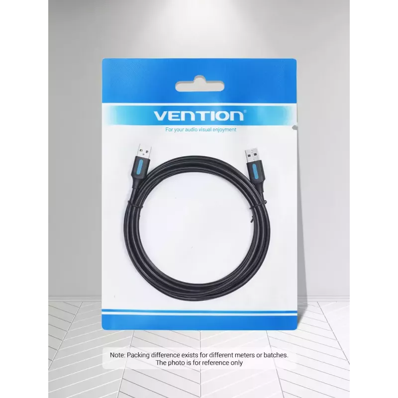 USB 3.0 A‑Stecker-auf-A‑Stecker Kabel 1,5 m — Vention, USB 3.2 Gen 1, Schwarz PVC