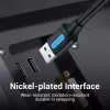 USB 3.0 A‑Stecker-auf-A‑Stecker Kabel 1,5 m — Vention, USB 3.2 Gen 1, Schwarz PVC