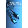 Vention USB 3.0 A auf B Kabel 3 m — USB 3.2 Gen 1 (5 Gbit/s), Schwarz, vernickelte Steckverbinder