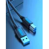 Vention USB 3.0 A auf B Kabel 3 m — USB 3.2 Gen 1 (5 Gbit/s), Schwarz, vernickelte Steckverbinder