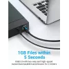 Vention USB 3.0 A auf B Kabel 3 m — USB 3.2 Gen 1 (5 Gbit/s), Schwarz, vernickelte Steckverbinder