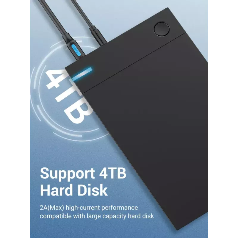 Vention USB 3.0 A auf B Kabel 3 m — USB 3.2 Gen 1 (5 Gbit/s), Schwarz, vernickelte Steckverbinder