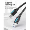 Vention USB 3.0 A auf B Kabel 3 m — USB 3.2 Gen 1 (5 Gbit/s), Schwarz, vernickelte Steckverbinder