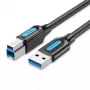 Vention USB 3.0 A auf B Kabel 3 m — USB 3.2 Gen 1 (5 Gbit/s), Schwarz, vernickelte Steckverbinder