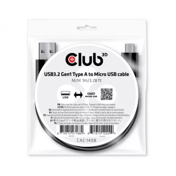 USB 3.2 Gen1 Typ-A auf Micro-USB Kabel M/M 1 m CLUB3D CAC-1408