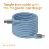 CLUB3D USB-C® Magnetic-Coil 240W PD3.1 Blaues Kabel 2m / 6.56ft Schnellladung