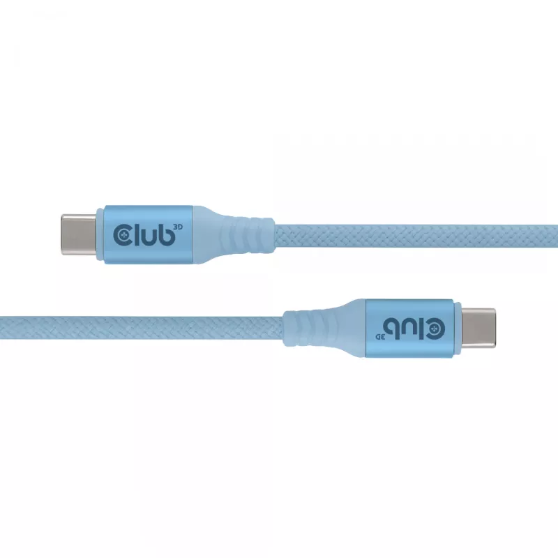 CLUB3D USB-C® Magnetic-Coil 240W PD3.1 Blaues Kabel 2m / 6.56ft Schnellladung