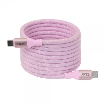 CLUB3D USB-C Magnetic-Coil 240W Pink Kabel 2m USB 2.0