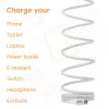 USB-C Magnetic-Coil-Kabel Club 3D CAC-3032 — weiß, Magnetspulen-Design für Laden und Datenübertragung