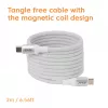 USB-C Magnetic-Coil-Kabel Club 3D CAC-3032 — weiß, Magnetspulen-Design für Laden und Datenübertragung