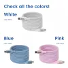 USB-C Magnetic-Coil-Kabel Club 3D CAC-3032 — weiß, Magnetspulen-Design für Laden und Datenübertragung