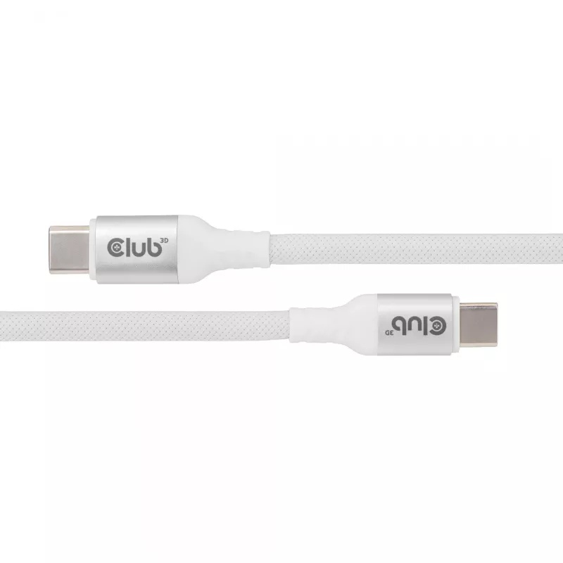 USB-C Magnetic-Coil-Kabel Club 3D CAC-3032 — weiß, Magnetspulen-Design für Laden und Datenübertragung