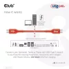 CLUB3D USB2 Typ-C bidirektionales USB-IF-zertifiziertes Kabel Daten 480 Mbit/s, PD 240W (48V/5A) EPR M/M 4m
