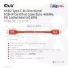 CLUB3D USB2 Typ-C bidirektionales USB-IF-zertifiziertes Kabel Daten 480 Mbit/s, PD 240W (48V/5A) EPR M/M 4m