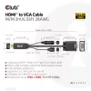CLUB3D HDMI-zu-VGA-Kabel M/M 2m 28AWG