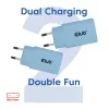 CLUB3D 2-Pack USB-C-Ladegerät 30 Watt Weiß, Innenbereich, AC, Blau