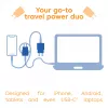 CLUB3D 2-Pack USB-C-Ladegerät 30 Watt Weiß, Innenbereich, AC, Blau