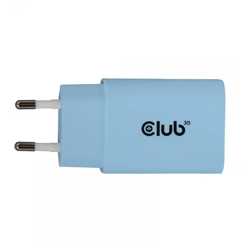 CLUB3D 2-Pack USB-C-Ladegerät 30 Watt Weiß, Innenbereich, AC, Blau