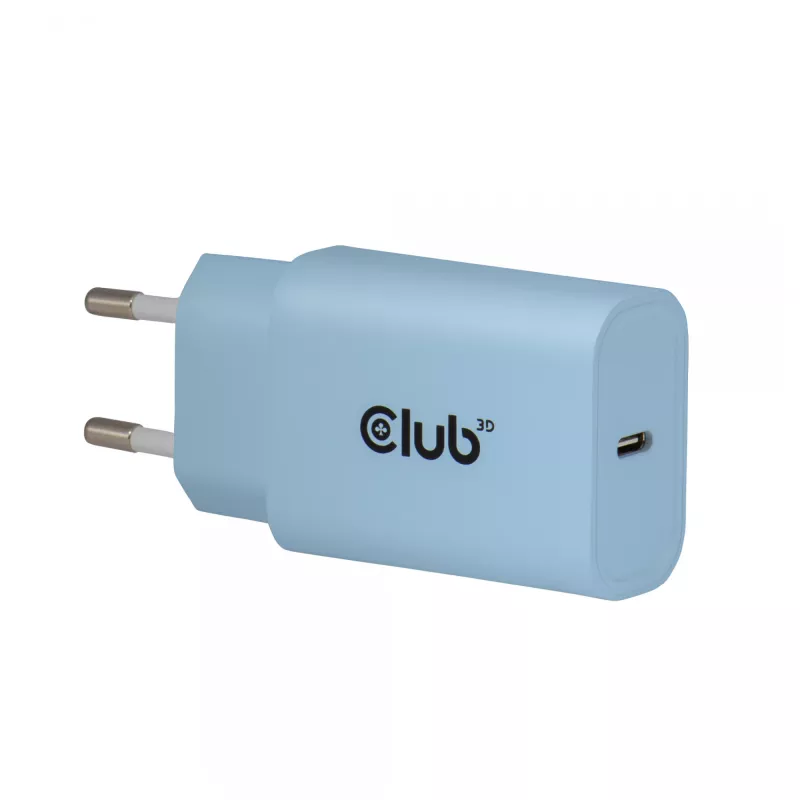 CLUB3D 2-Pack USB-C-Ladegerät 30 Watt Weiß, Innenbereich, AC, Blau