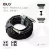 CLUB3D HDMI™ Hybrid AOC Kabel 8K60Hz/4K120Hz 30m / 98,42 ft, 30 m, HDMI Typ A (Standard), HDMI Typ A (Standard), 48 Gbit/s, Schwarz