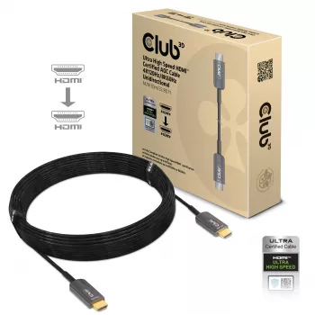 CLUB3D Ultra High Speed HDMI™ Certified AOC Kabel 4K120Hz/8K60Hz Unidirektional M/M 10m