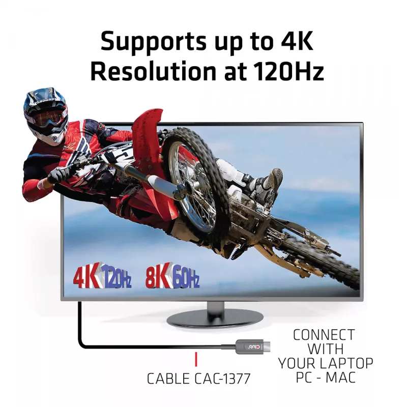 CLUB3D Ultra High Speed HDMI™ Certified AOC Kabel 4K120Hz/8K60Hz Unidirektional M/M 15m