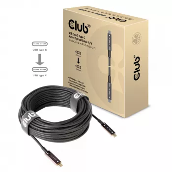 CLUB3D USB Gen 2 Type C Active Optical Kabel A/V Unidirektional M/M 20 m