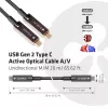 CLUB3D USB Gen 2 Type C Active Optical Kabel A/V Unidirektional M/M 20 m