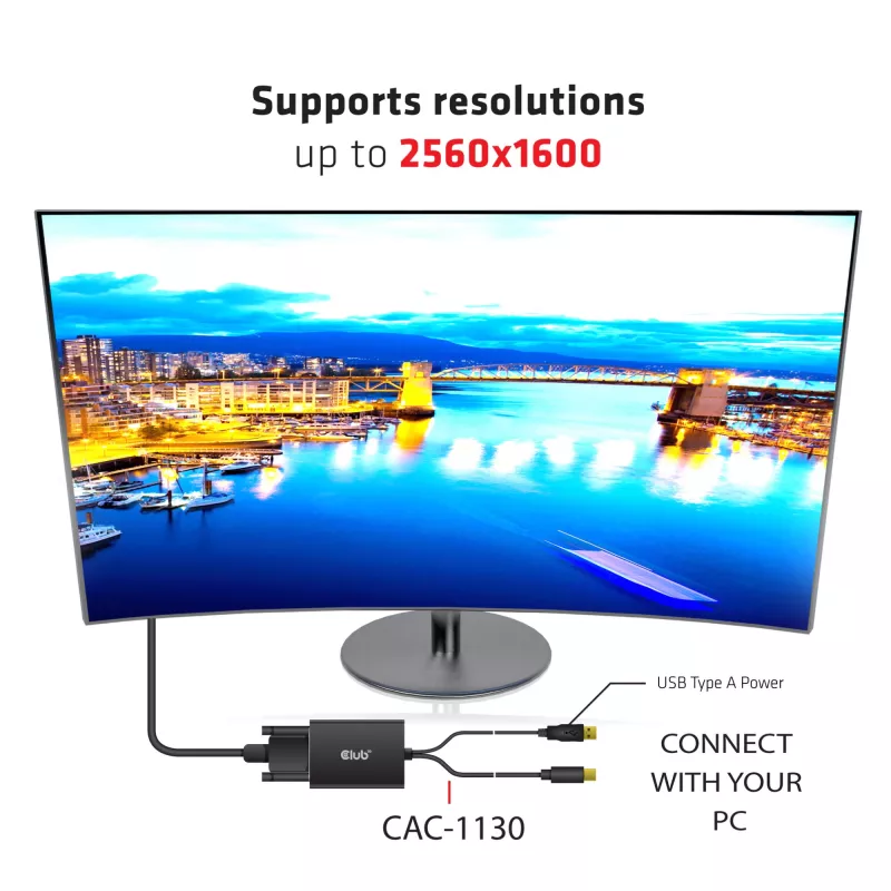 Aktiver Adapter MiniDisplayPort 1.2a auf Dual Link DVI-D CLUB3D CAC-1130