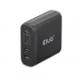 CLUB3D Reiseladegerät 100W GaN-Technologie, vier Anschlüsse USB Typ-A(2x) und -C(2x), Power Delivery(PD) 3.0 Unterstützung