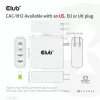 CLUB3D Reiseladegerät 100W GaN-Technologie, vier Anschlüsse USB Typ-A(2x) und -C(2x), Power Delivery(PD) 3.0 Unterstützung