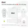 CLUB3D Reiseladegerät 100W GaN-Technologie, vier Anschlüsse USB Typ-A(2x) und -C(2x), Power Delivery(PD) 3.0 Unterstützung