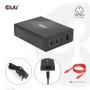 CLUB3D Reiseladegerät 132W GaN-Technologie, vier Ports USB Typ-A und -C, Power Delivery (PD) 3.0 Unterstützung