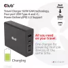 CLUB3D Reiseladegerät 132W GaN-Technologie, vier Ports USB Typ-A und -C, Power Delivery (PD) 3.0 Unterstützung
