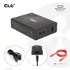 CLUB3D Reiseladegerät 132W GaN-Technologie, vier Ports USB Typ-A und -C, Power Delivery (PD) 3.0 Unterstützung